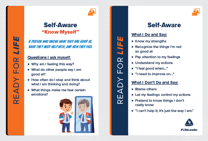 LL Action Card Elementary - Self-Aware - English
